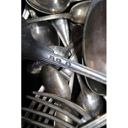 300 - A Quantity of Silver Metal French Hallmarked Spoons, Forks and Assorted CutleryWeight: 1190g/38.25oz... 