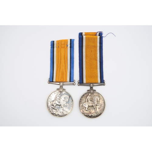 378 - A Pair of British WW1 War Medal 1914 - 1918, Issued to W PTE. Clark 8876, Durham Light Infantry Toge... 