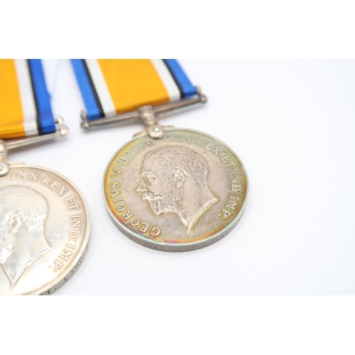 386 - A Pair of British WW1 War Medal 1914 - 1918, Issued to PTE.&nbsp;James E B Platt&nbsp;243261,&nbsp;C... 