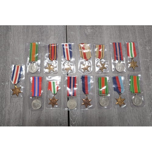 392 - A Large Group of Assorted British WW2 Medals & Ribbons to include Defence Medals, North Africa S... 