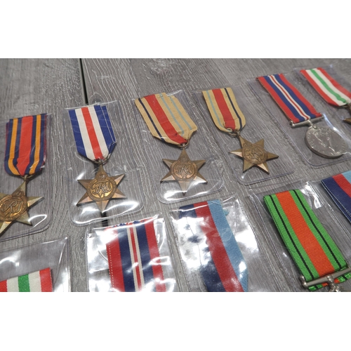 392 - A Large Group of Assorted British WW2 Medals & Ribbons to include Defence Medals, North Africa S... 