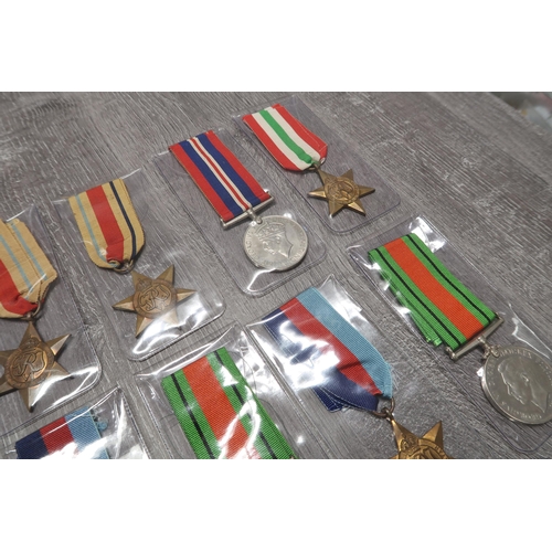 392 - A Large Group of Assorted British WW2 Medals & Ribbons to include Defence Medals, North Africa S... 