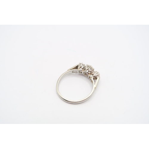5 - An 18ct & Platinum Old Cut Diamond Three Stone Ring, Central .70ct VS2, G/H Centre Stone Flanked... 