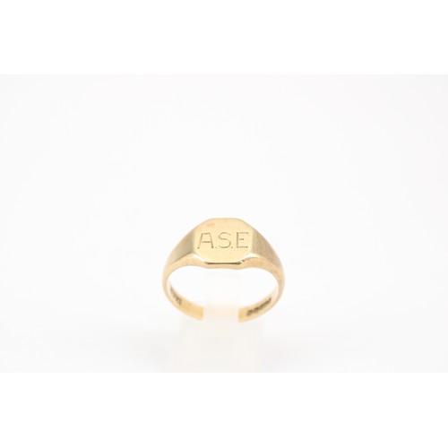 90 - A 9ct Octagonal Head Signet Ring&nbsp;Weight: 5.2g Size: V