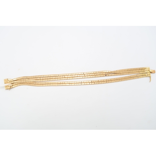 7A - A 750 Marked Articulated Five Row Bracelet&nbsp;Weight: 29.62g Length: 20cm