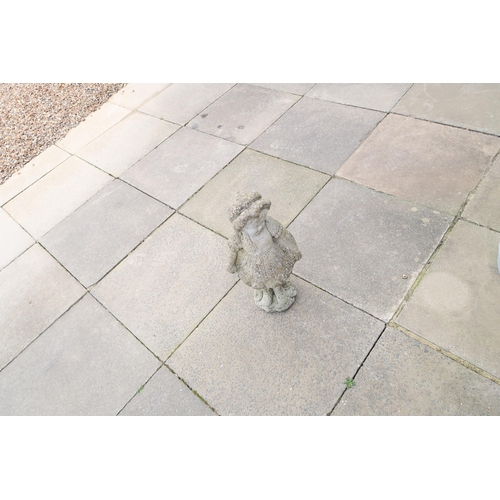 650 - A stone girl ornament - approx 57cm tall