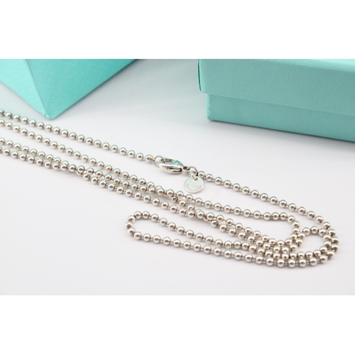 6 - A Tiffany & Co. sterling silver bead chain approx weight 15.89grams - Length 34inches