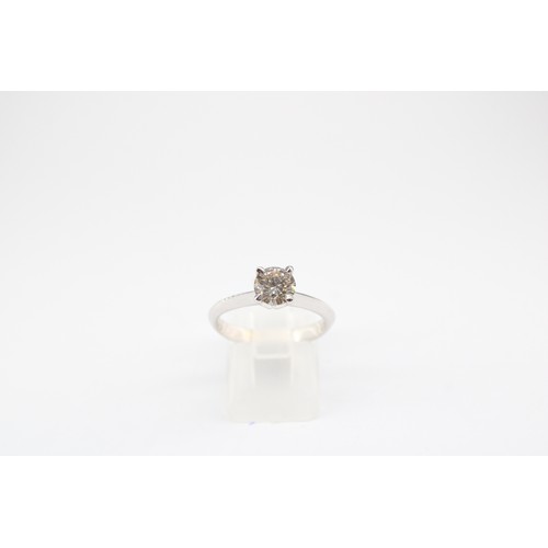 24 - An 18ct White Gold 1crt Diamond Ring, Colour approx. J, approx. SI2 Clarity, Ring Size approx. P