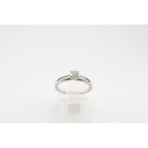 28 - A Platinum Solitaire Diamond Ring (.25crt Stamped to the Inside of the Ring) The&nbsp;Diamond is a G... 