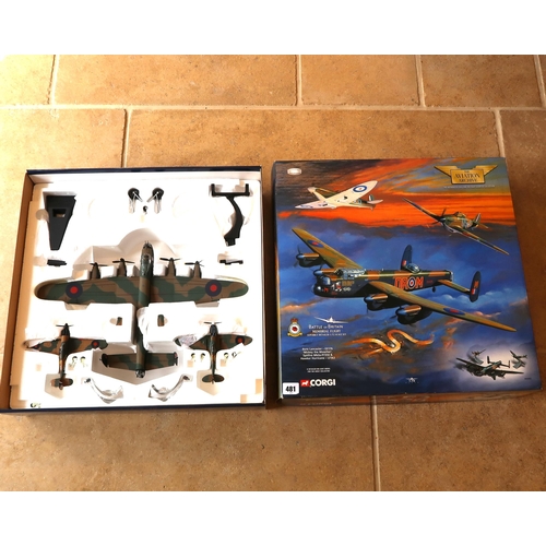 481 - A Corgi Battle of Britain Memorial flight superbly detailed 1:72 scale set - Lancaster, Spitfire &am... 