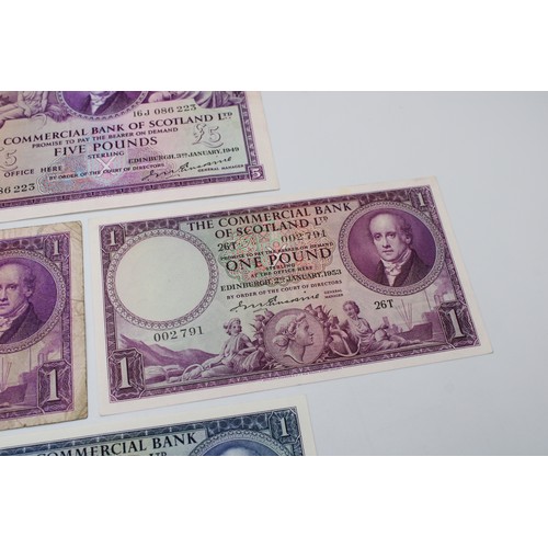 355 - Commercial Bank of Scotland ltd, Purple Notes Featuring a portrait of Lord Cockburn flanked by Agric... 