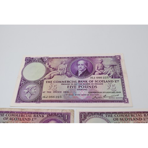 355 - Commercial Bank of Scotland ltd, Purple Notes Featuring a portrait of Lord Cockburn flanked by Agric... 