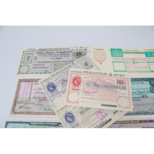 356 - A Group of British & Irish Travellers Cheques and Postal Orders (38 Total)&nbsp;