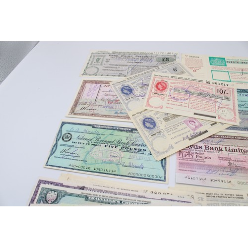 356 - A Group of British & Irish Travellers Cheques and Postal Orders (38 Total)&nbsp;