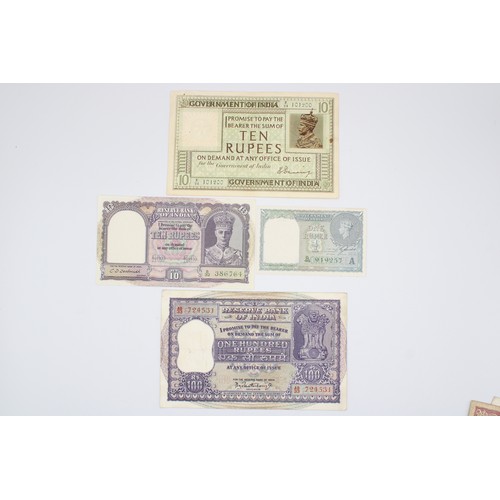 357 - A Group of assorted British Raj Notes & Post Colonial. George V/VI and others.&nbsp;George V. H.... 