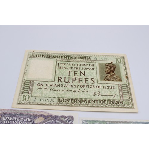 357 - A Group of assorted British Raj Notes & Post Colonial. George V/VI and others.&nbsp;George V. H.... 