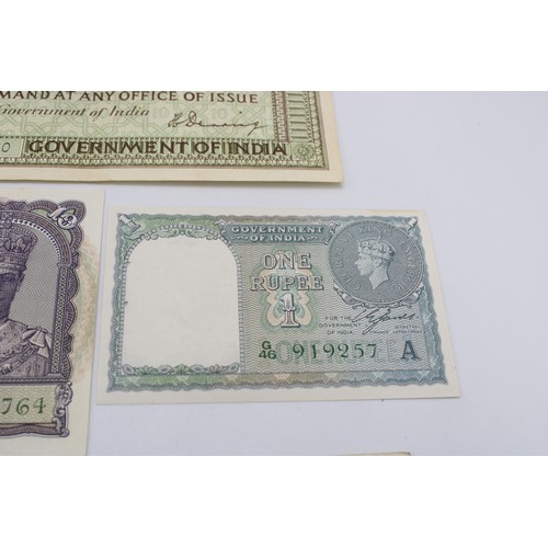 357 - A Group of assorted British Raj Notes & Post Colonial. George V/VI and others.&nbsp;George V. H.... 