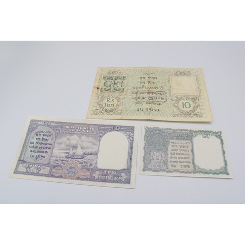357 - A Group of assorted British Raj Notes & Post Colonial. George V/VI and others.&nbsp;George V. H.... 
