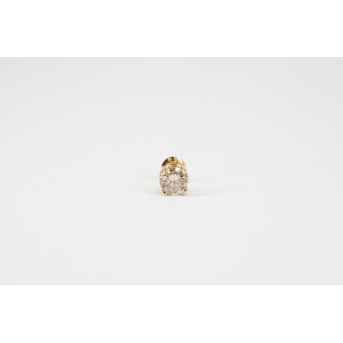 34 - A brilliant cut diamond single stud. Estimated 0.88ct K/L colour, SI1/2 clarity. Stamped 585. Weight... 
