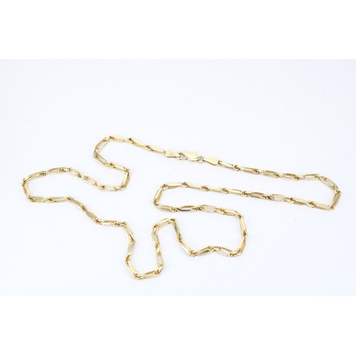108 - A 14ct Oval Fancy Link Chain&nbsp;Weight: 12.55g Length: 50cm