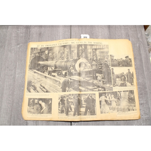 377 - A Unique 1930's/40's Scrap Book with annotated newspaper clippings showing the immediate months foll... 