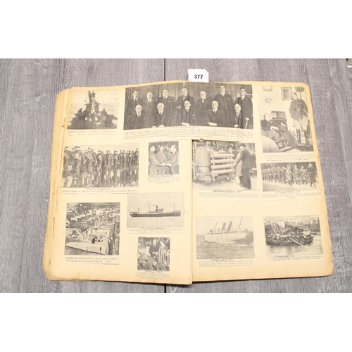 377 - A Unique 1930's/40's Scrap Book with annotated newspaper clippings showing the immediate months foll... 