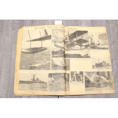377 - A Unique 1930's/40's Scrap Book with annotated newspaper clippings showing the immediate months foll... 