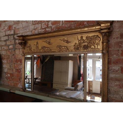  A giltwood over mantle mirror - Width 123cm x Height 86cm