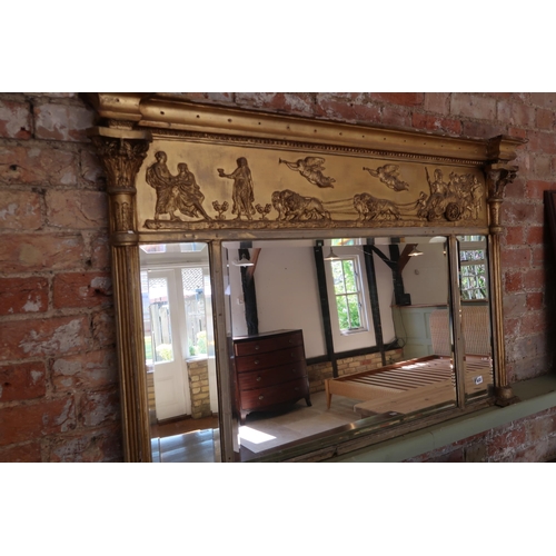  A giltwood over mantle mirror - Width 123cm x Height 86cm