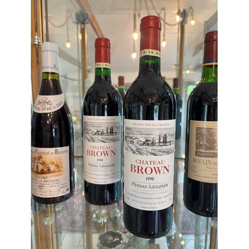 407A - A Group of Six Wines to include Chateau De Beaune Clos De La Mouse 1989 13.5%, Grand Vin De Graves C... 