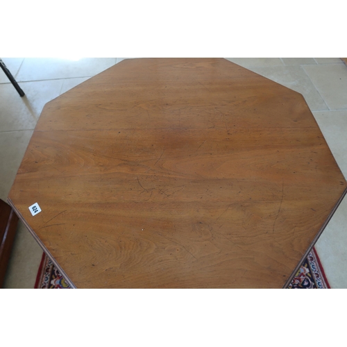  An Edwardian walnut octagonal centre table - Depth 89cm