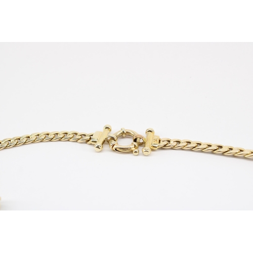 13 - A 9ct Hollow Curb Link Necklace with large bolt ring clasp.Weight: 19g Length: 46cm&nbsp;... 