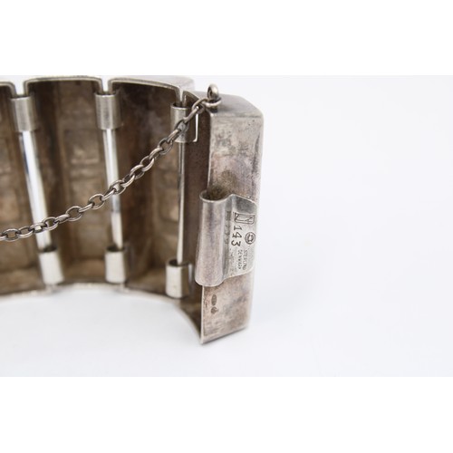 36 - A Rare 1960's Georg Jensen silver and enamel bracelet designed by Nanna and J&oslash;rgen Ditzel. Br... 