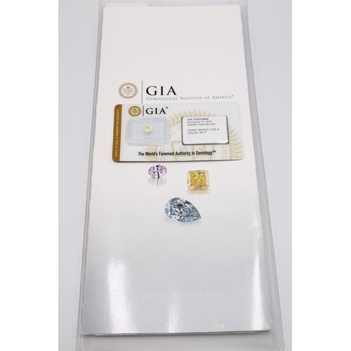 47 - A Natural Heart Shape Fancy Intense Yellow Diamond 0.54crts, Still Encapsulated&nbsp;In the GIA Card... 