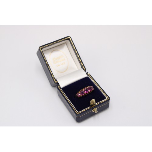 51 - A Victorian 9ct Rose Gold Almandine Garnet Ring, Fully Hall Marked Birmingham&nbsp;1875, Garnets are... 