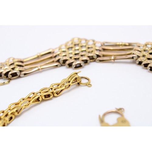 25 - A Pair of Damaged 9ct Marked 9ct Bracelet&nbsp;Weight: 24.17g