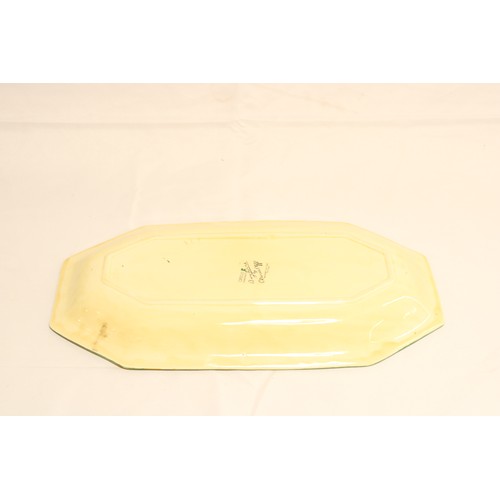  A Circa 1930/40's Clarice Cliff Crocus pattern tray / sandwich plate hand-painted with sprays of cro... 