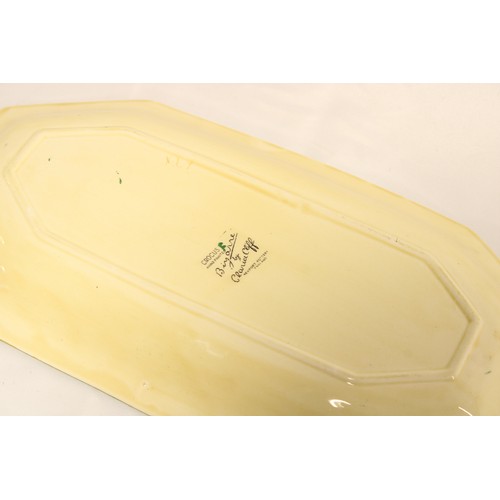  A Circa 1930/40's Clarice Cliff Crocus pattern tray / sandwich plate hand-painted with sprays of cro... 