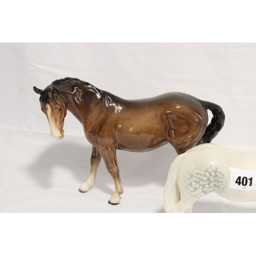  A Group of Beswick Horses to include. White Blaze & Stocking, Dapple Grey Shire, Connemara Pony ... 