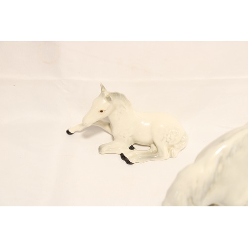  A Group of Beswick Horses to include. White Blaze & Stocking, Dapple Grey Shire, Connemara Pony ... 