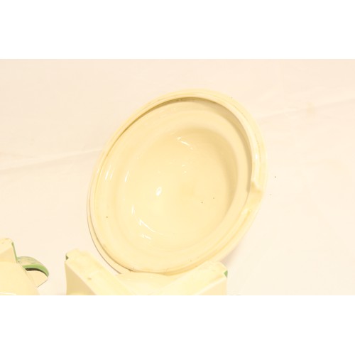  A Group of Circa 1930/40's Clarice Cliff Bizarre Ware Cream with Green Bands,&nbsp;Stamford shape. T... 