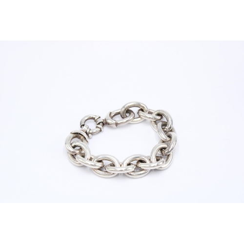 222 - A belcher link bracelet. Stamped 925. Weight 82.94 grams
