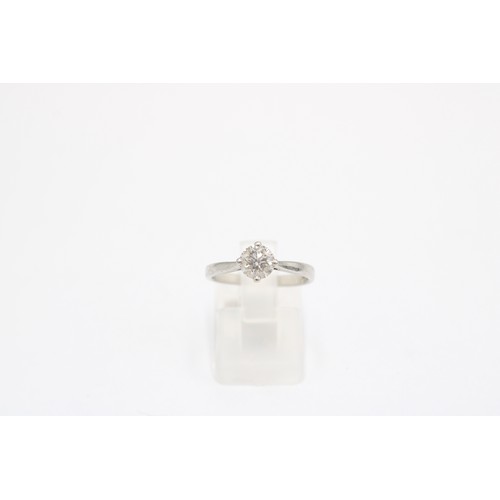  A Platinum Diamond Solitaire. Approximately 0.61ct Total Carat, I/J, I1