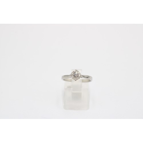  A Platinum Diamond Solitaire. Approximately 0.61ct Total Carat, I/J, I1