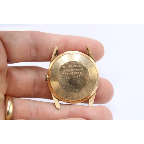  An 18ct Tressa Watch, Automatic Movement featuring a silver sun burst dial with gold baton indices a... 