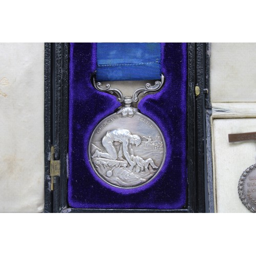 421 - A Pair of Unique Medal to include a Bronze Tiffany & Co Life Saving Benevolent Association of Ne... 