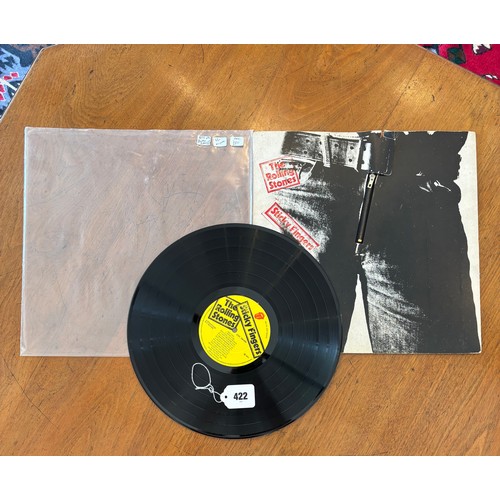 422 - The Rolling Stones Sticky Fingers vinyl LP, early UK pressing