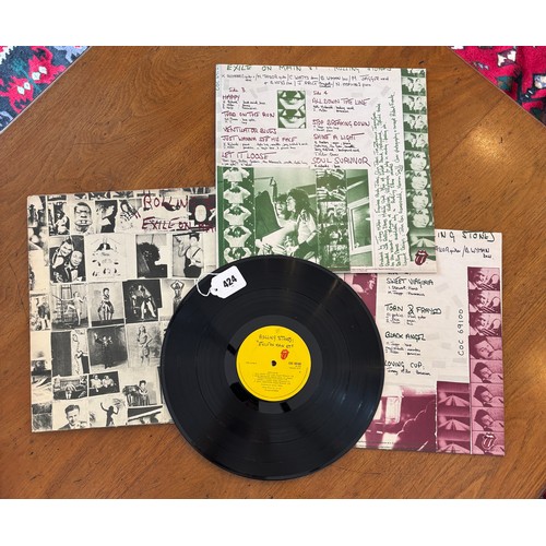 424 - The Rolling Stones Exile on Main St. vinyl LP, 1972, double album