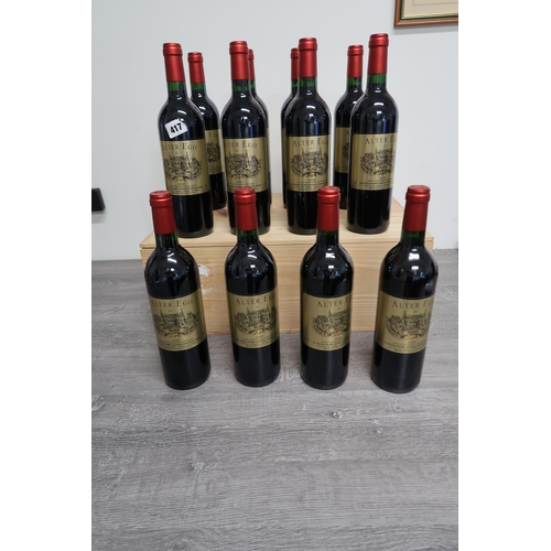 417 - 12 bottles of 75cl red wine, 2002 Chateau Palmer, Alter Ego de Palmer, Margaux, Bordeaux, retails fo... 