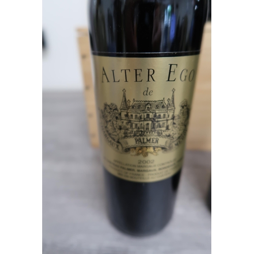 417 - 12 bottles of 75cl red wine, 2002 Chateau Palmer, Alter Ego de Palmer, Margaux, Bordeaux, retails fo... 